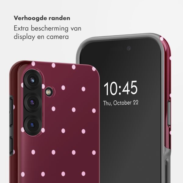 Selencia Vivid Backcover Samsung Galaxy S25 - Happy Dots Burgundy