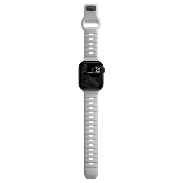 Nomad Sport band FKM Apple Watch Series 1 t/m 9 / SE (38/40/41 mm) | Series 10 / 11 (42 mm) - Lunar Gray