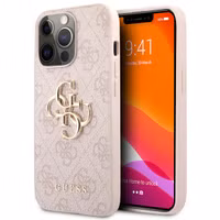Guess 4G Metal Logo Backcover Apple iPhone 13 Pro Max - Roze