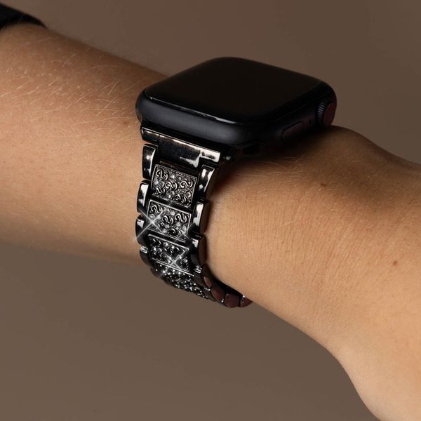 Selencia Sparkle schakelband Apple Watch Series 1 t/m 9 / SE (38/40/41 mm) | Series 10 / 11 (42 mm) - Zwart