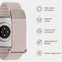 imoshion Magnetic Faux Leather Band Apple Watch | 44/45/46/49 mm - Beige