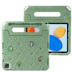 imoshion Kidsproof tablethoes met afneembare dolls Apple iPad 11 (2025) 11 inch A16 / iPad 10 (2022) 10.9 inch - Olive Green