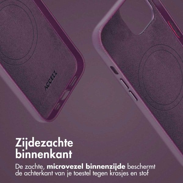 Accezz Leather Bookcase 2-in-1 met MagSafe Apple iPhone 14 - Heath Purple