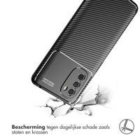 imoshion Carbon Softcase Backcover Motorola Moto G41 - Zwart