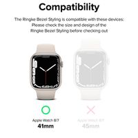 Ringke Bezel Styling Apple Watch Series 7 / 8 / 9 - 41 mm - Hairline Bolts Silver