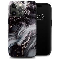 Selencia Vivid Tough Backcover iPhone 15 Pro Max - Chic Marble Black