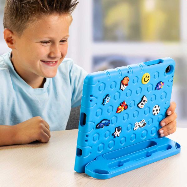imoshion Kidsproof Tablet Case with Detachable Dolls Apple iPad 9 (2021) 10.2 inch / iPad 8 (2020) 10.2 inch / iPad 7 (2019) 10.2 inch - Blue