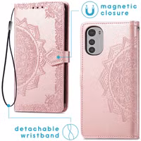 imoshion Mandala Bookcase Motorola Moto E32 / E32s - Rosé Goud