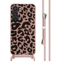 imoshion Siliconen design hoesje met koord Samsung Galaxy S23 - Animal Pink