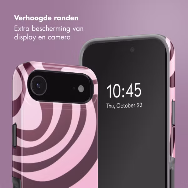 Selencia Vivid Backcover met MagSafe Apple iPhone Air - Wavy Swirl Pink Plum