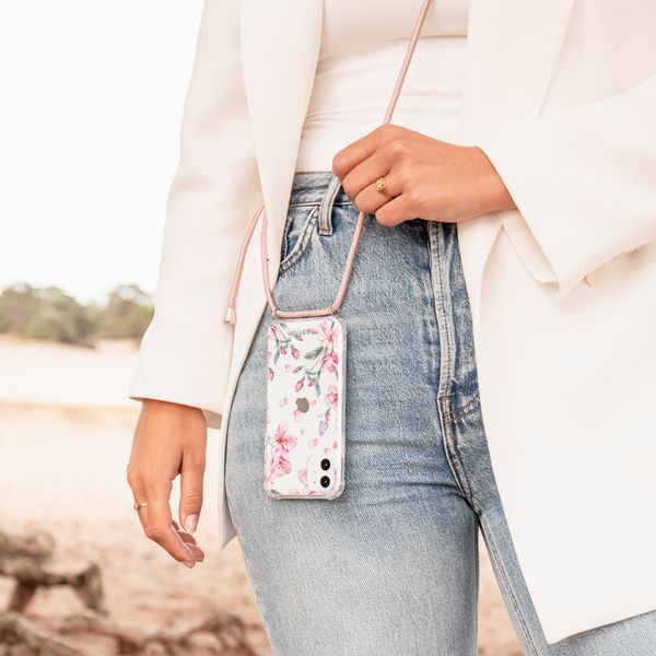 imoshion Design hoesje met koord Samsung Galaxy S8 - Bloem - Roze