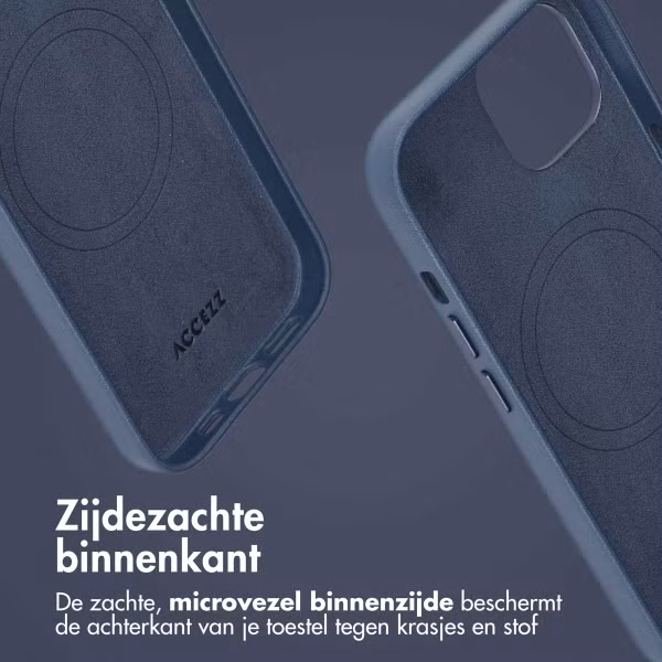 Accezz Leather Bookcase 2-in-1 met MagSafe Apple iPhone 15 - Nightfall Blue