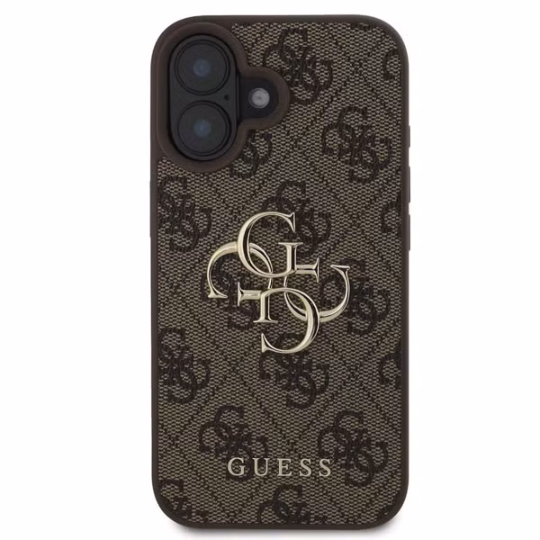 Guess 4G Metal Logo Backcover Apple iPhone 16 - Bruin