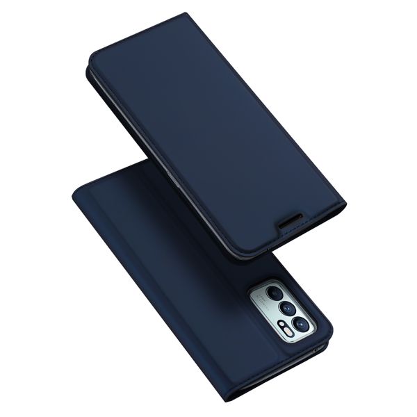 Dux Ducis Slim Softcase Bookcase Oppo Reno 6 5G - Donkerblauw