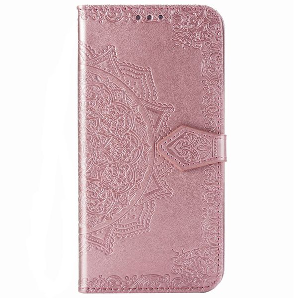 Mandala Bookcase Motorola Moto G9 Plus - Rosé Goud