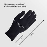 Selencia Knitted Touchscreen Handschoenen - One Size - Zwart