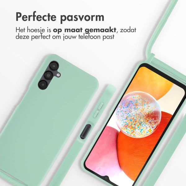 imoshion Siliconen hoesje met koord Samsung Galaxy A14 (5G) - Mintgroen