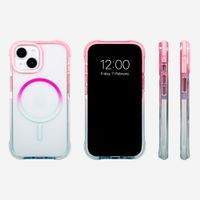 Selencia Gradient Backcover met MagSafe Apple iPhone 15 - Roze / Blauw