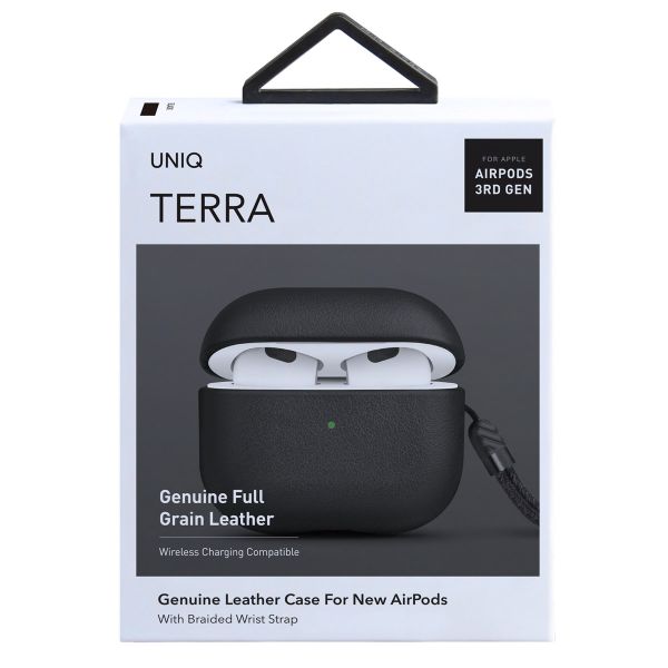 Uniq Terra Echt Lederen Case Apple AirPods 3 (2021) - Dallas Black