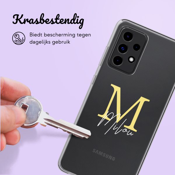 Gepersonaliseerd hoesje met letter Samsung Galaxy A52(s) (5G/4G) - Transparant