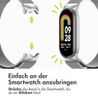 imoshion Milanees magnetisch bandje Xiaomi Smart Band 8 / 9 - Zilver