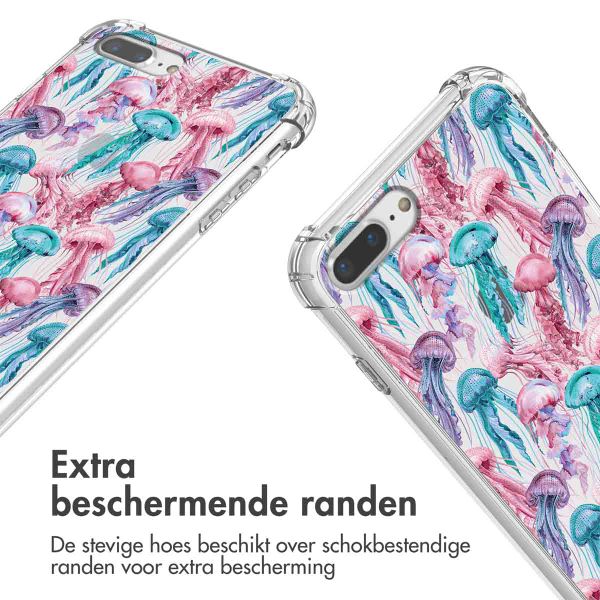 imoshion Design hoesje met koord Apple iPhone 8 Plus / 7 Plus - Jellyfish Watercolor