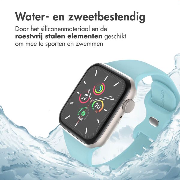 imoshion Siliconen⁺ bandje Apple Watch Series 1 t/m 10 / SE / Ultra (2) (44/45/46/49 mm) - Sapphire Blue - Maat M/L