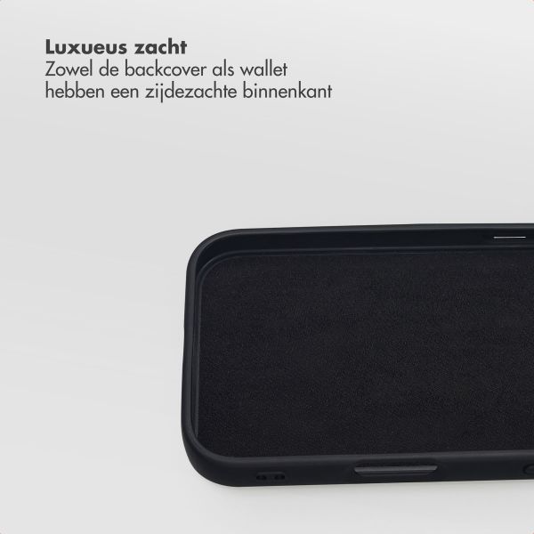 Selencia Olyn Uitneembare Bookcase met MagSafe Apple iPhone 16e - Zwart