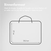 Accezz Leather Laptoptas 16 inch - Zwart