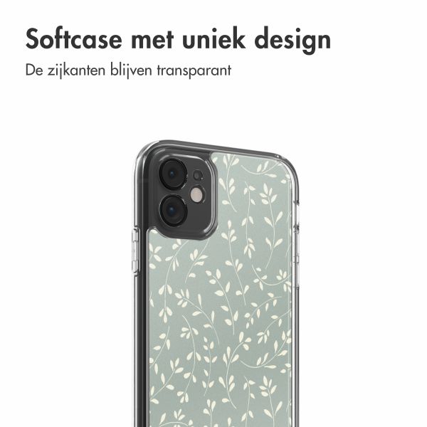 imoshion Design hoesje Apple iPhone 11 - Smoke Green Flowers