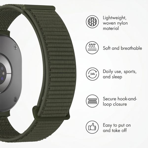 imoshion Nylon Strap Samsung Galaxy Watch 9 (40/44mm) / Watch 8 (40/44mm) / Classic (46mm) - Army Green