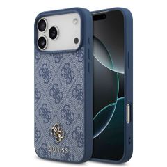 Guess 4G Metal Logo Backcover MagSafe Apple iPhone 17 Pro - Blauw
