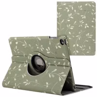 imoshion 360° Draaibare Design Bookcase Apple iPad 6 (2018) 9.7 inch / iPad 5 (2017) 9.7 inch - Green Flowers