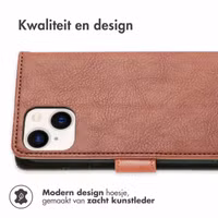 imoshion Luxe Bookcase Apple iPhone 15 Plus - Bruin