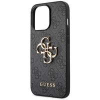 Guess 4G Metal Logo Backcover Apple iPhone 13 Pro - Grijs