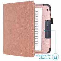 imoshion Vegan Leather Bookcase Kobo Libra 2 / Tolino Vision 6 - Rosé Goud
