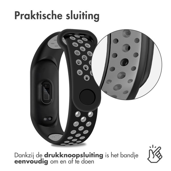 imoshion Siliconen sport bandje Xiaomi Mi Band 7 - Zwart / Grijs