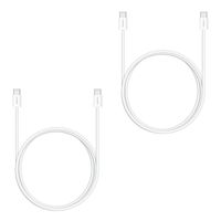 imoshion Braided USB-C naar USB-C kabel 60W 2-pack - 2 meter - Wit