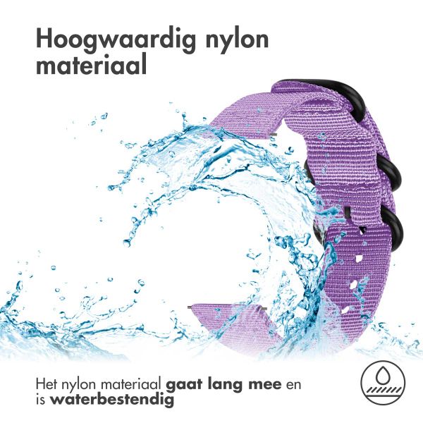 imoshion Rugged Nylon bandje  - Universeel 22 mm aansluiting - Paars