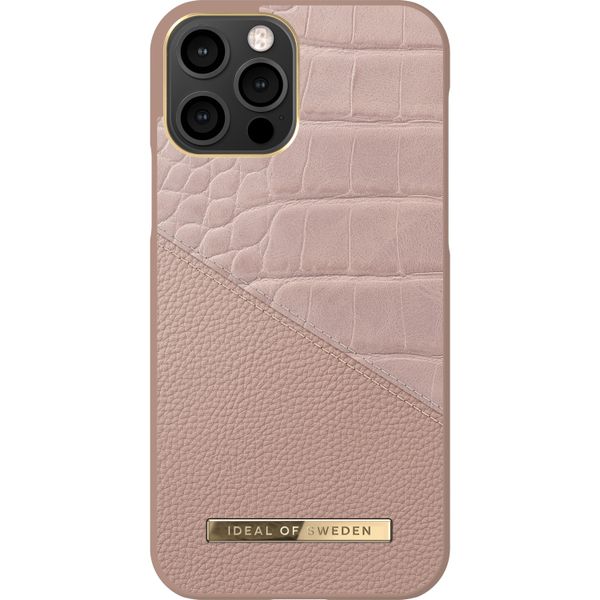 iDeal of Sweden Atelier Backcover iPhone 12 (Pro) - Rose Smoke Croco