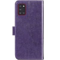Klavertje Bloemen Bookcase Samsung Galaxy A31 - Paars