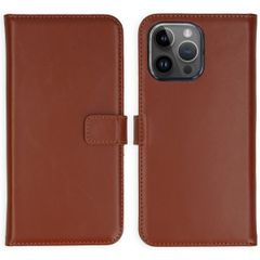 Selencia Echt Leren Bookcase Apple iPhone 15 Pro Max - Lichtbruin