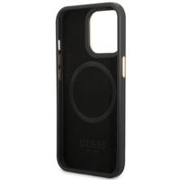 Guess 4G Logo Monogram Backcover MagSafe Apple iPhone 14 Pro Max - Zwart