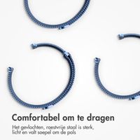 imoshion Milanees magnetisch bandje Apple Watch Series 1 - 9 / SE (38/40/41 mm) | Series 10 / 11 (42 mm) - Maat S - Blauw