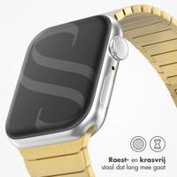 Selencia Stalen schakelband Apple Watch Series 1 t/m 9 / SE (38/40/41 mm) | Series 10 (42 mm) - Goud