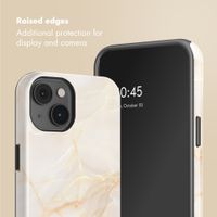 Selencia Vivid Back Cover with MagSafe Apple iPhone 14 - Golden Beige Marble