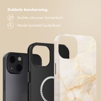 Selencia Vivid Backcover met MagSafe Apple iPhone 13 - Golden Beige Marble