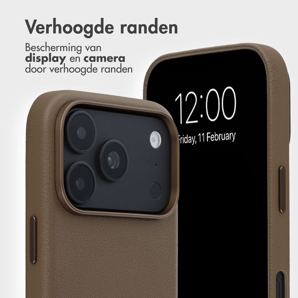 Accezz Leather Bookcase 2-in-1 met MagSafe Apple iPhone 18 Pro Max / 17 Pro Max - Coffee Brown
