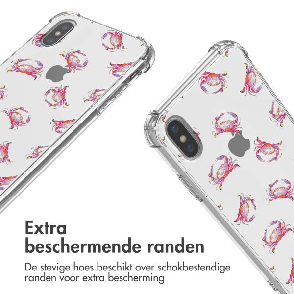 imoshion Design hoesje met koord iPhone Xs / X - Crab Watercolor