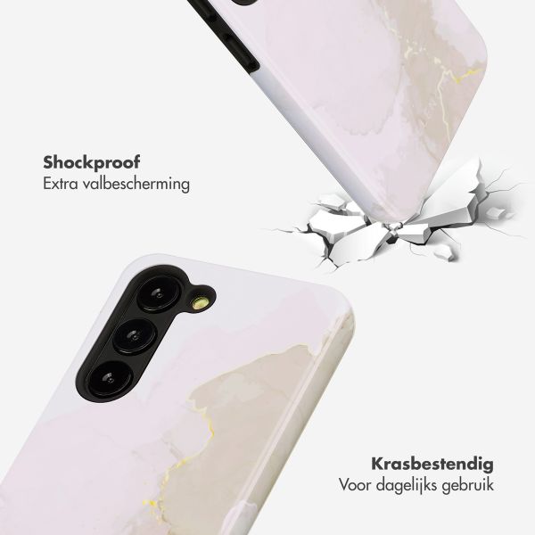 Selencia Vivid Tough Backcover Samsung Galaxy S23 - Marble Light Brown